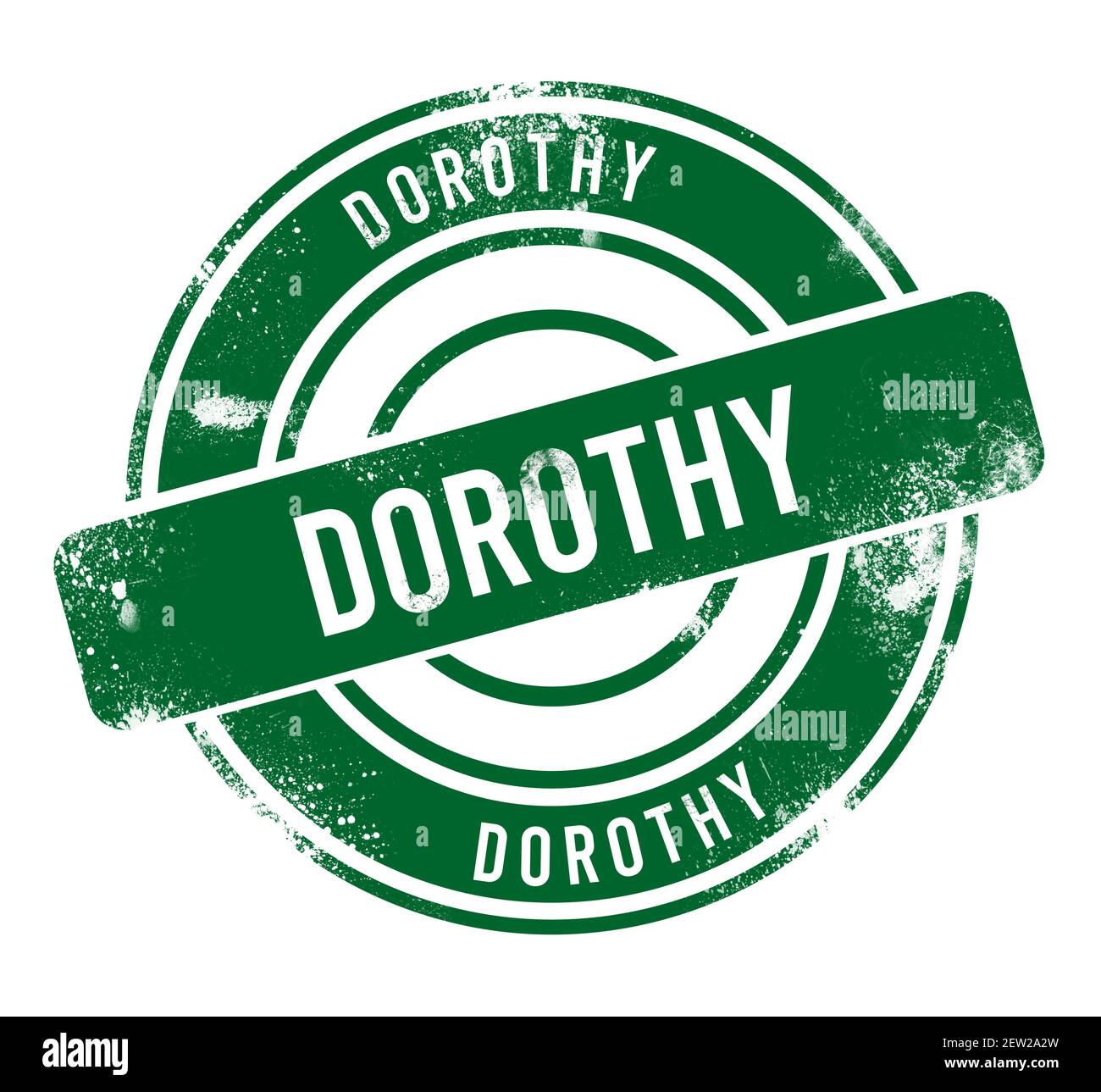 Dorothy - pulsante verde rotondo grunge, timbro Foto Stock