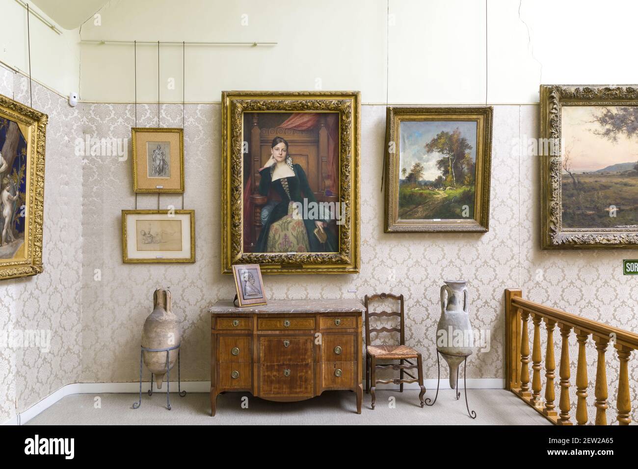 Francia, Loiret, Valle della Loira dichiarata Patrimonio Mondiale dall'UNESCO, Jargeau, Oscar Roty museo, Oscar Roty è un noto incisore autore di la Semeuse Foto Stock