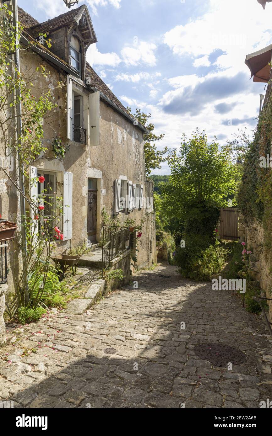 Francia, Vienne (86), Angles-sur-l'Anglin, etichettato Les Plus Beaux Villages de France Foto Stock