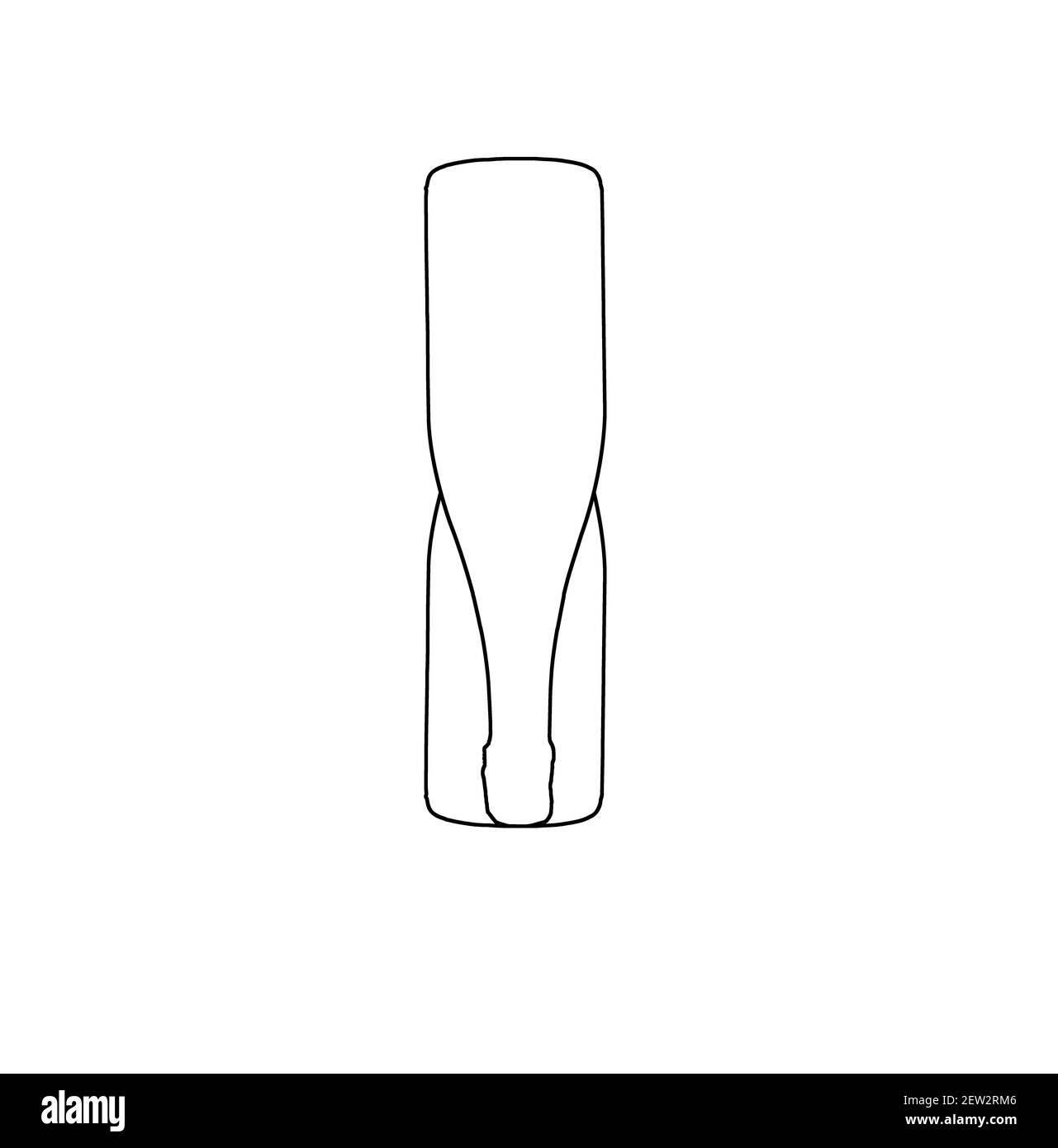 Profilo flacone. Bottiglie minimaliste, illustrazione del profilo di una bottiglia. Foto Stock