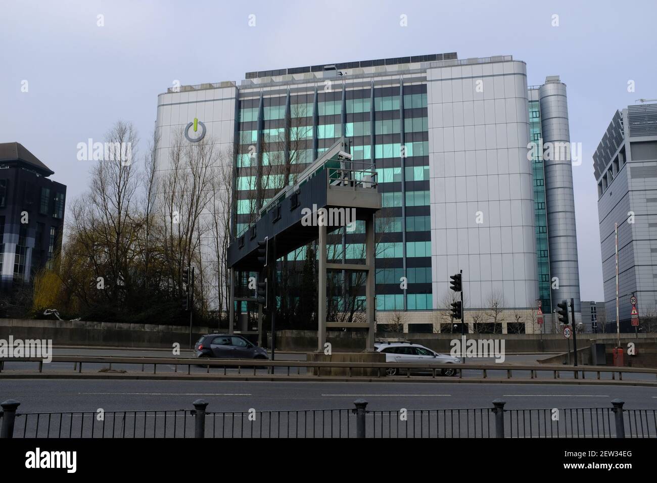LONDRA - 2 MARZO 2021: Global Switch Building a Blackwall. Fornitore di servizi di telecomunicazione a Londra, Inghilterra Foto Stock