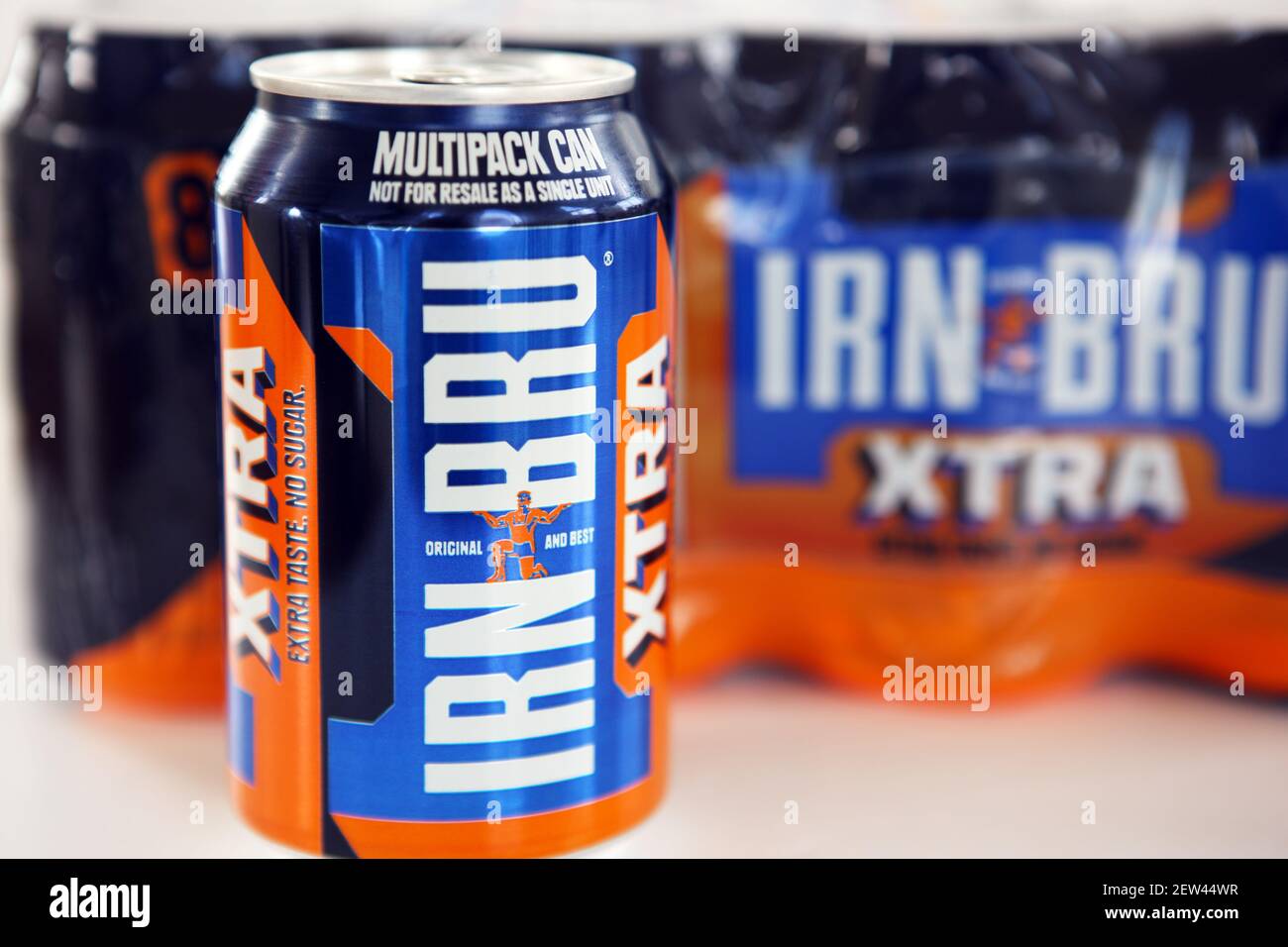 IRN Bru xtra senza aggiunta di zucchero Foto Stock