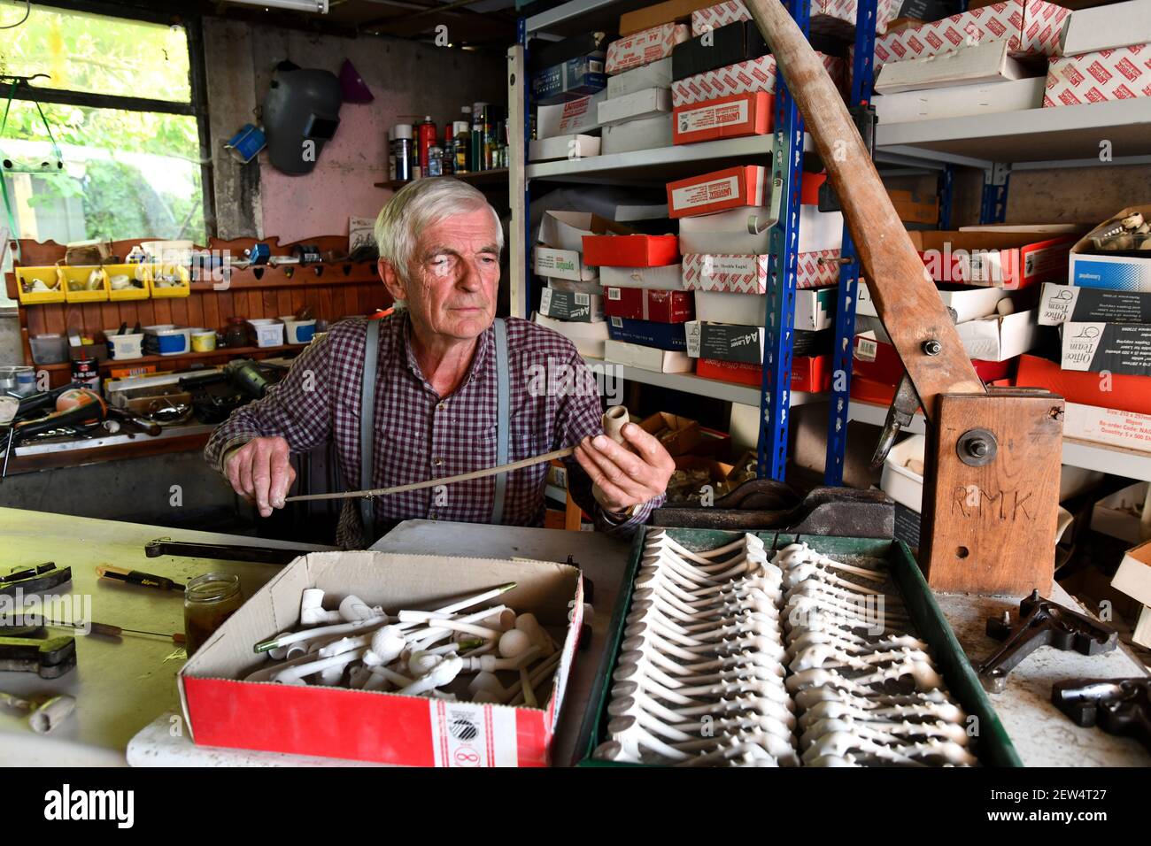 Chiave Rex del produttore di tubi di argilla Foto Stock