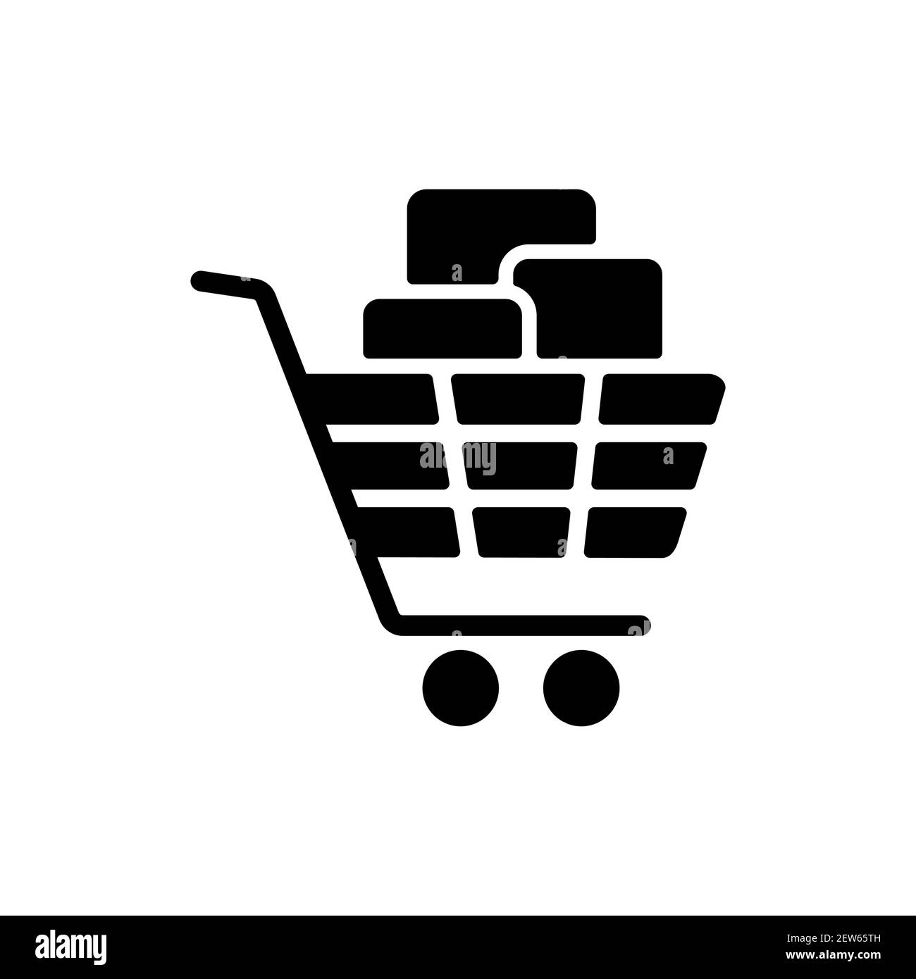 Carrello della spesa con icona glifo delle scatole. Firma e-commerce.  Simbolo grafico per il design del sito Web, il logo, l'app, l'interfaccia  utente. Illustrazione vettoriale, EPS10 Immagine e Vettoriale - Alamy