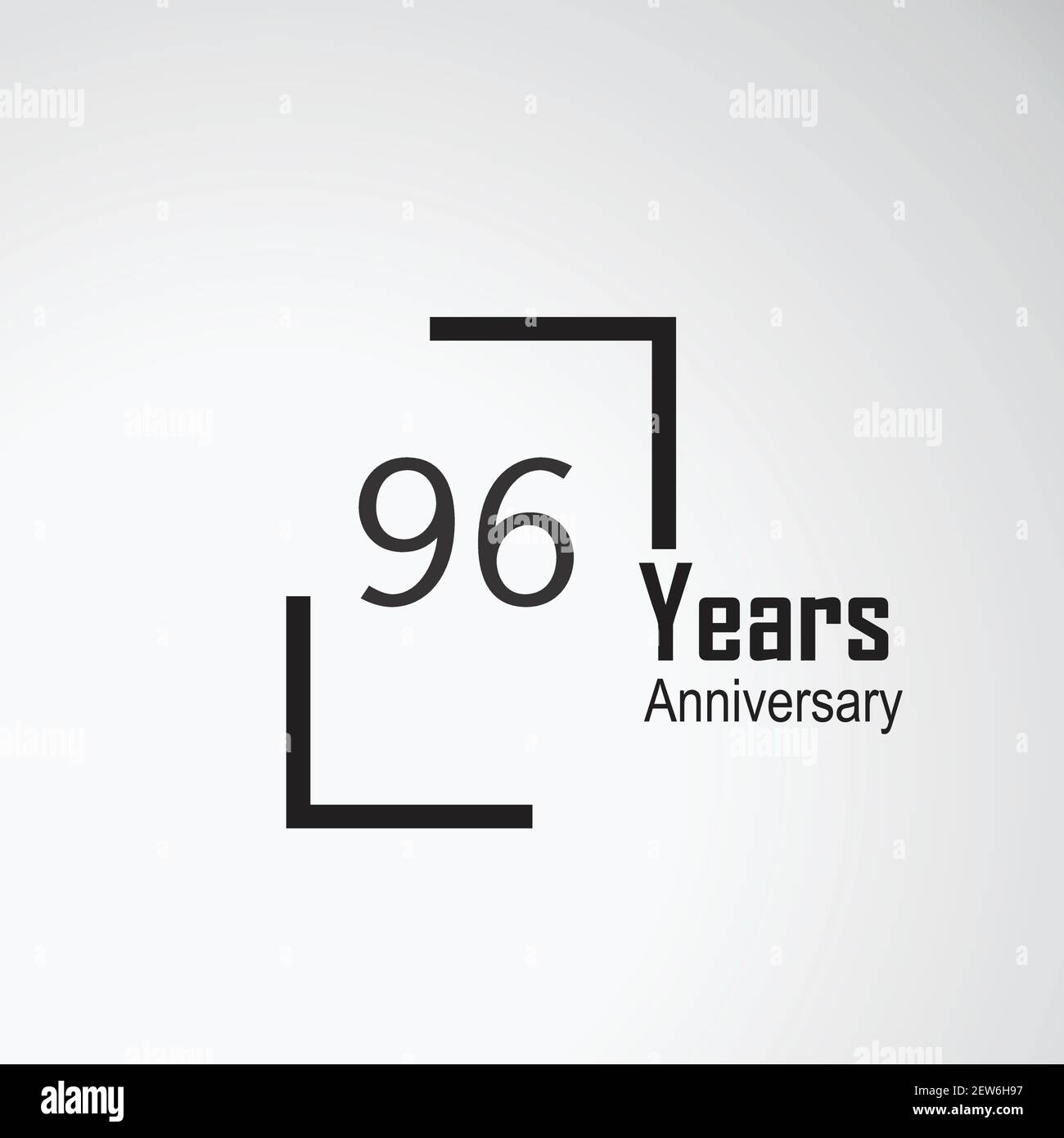 96 anni modello vettoriale Design Illustration box Illustrazione Vettoriale