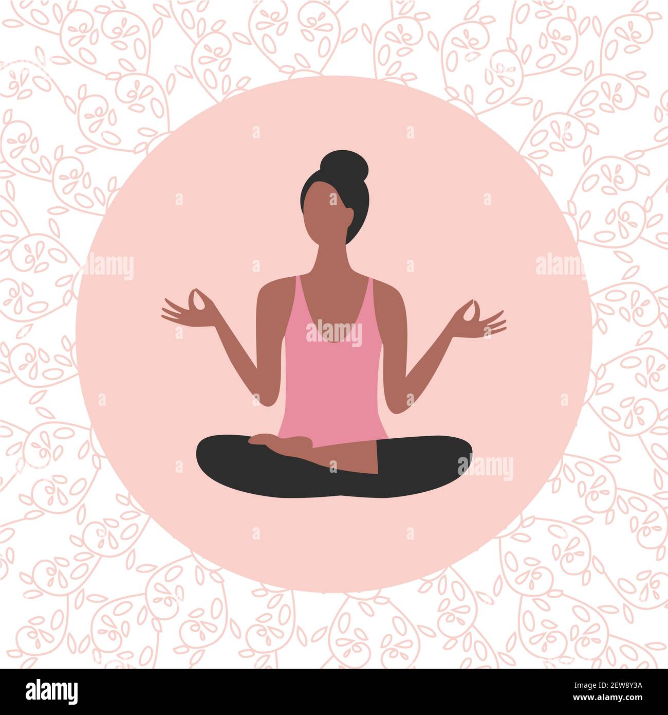 Donna in Yoga posa semplice vettore icona Illustrazione Vettoriale