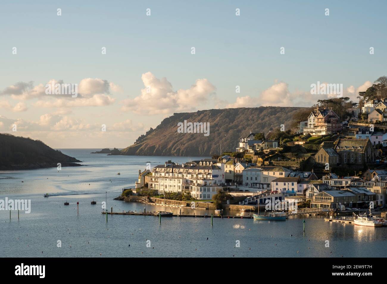 Salcombe, Devon sud, vista da Snape Point Foto Stock