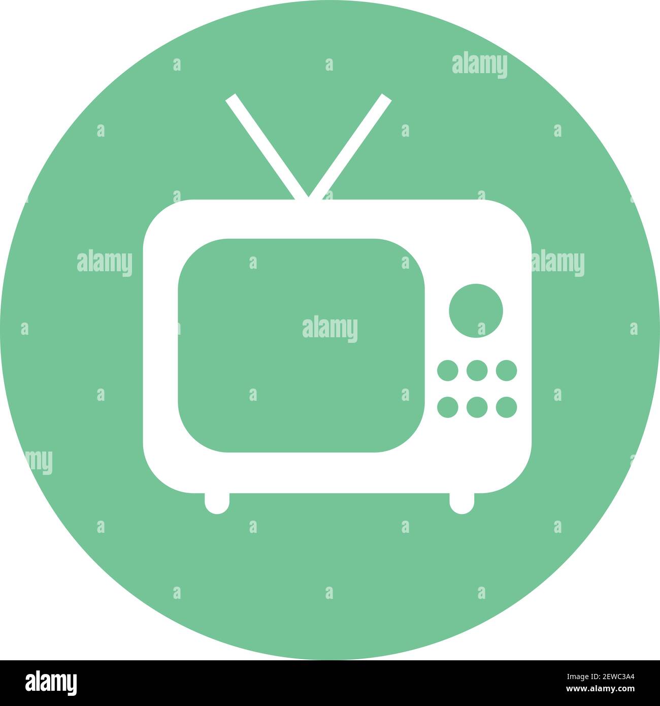 Vecchio televisore, illustrazione, vettore su sfondo bianco. Illustrazione Vettoriale