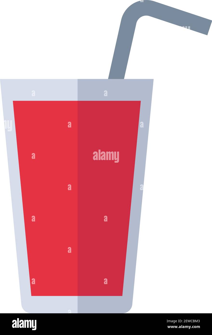 Succo di frutta rosso, illustrazione, vettore su sfondo bianco. Illustrazione Vettoriale