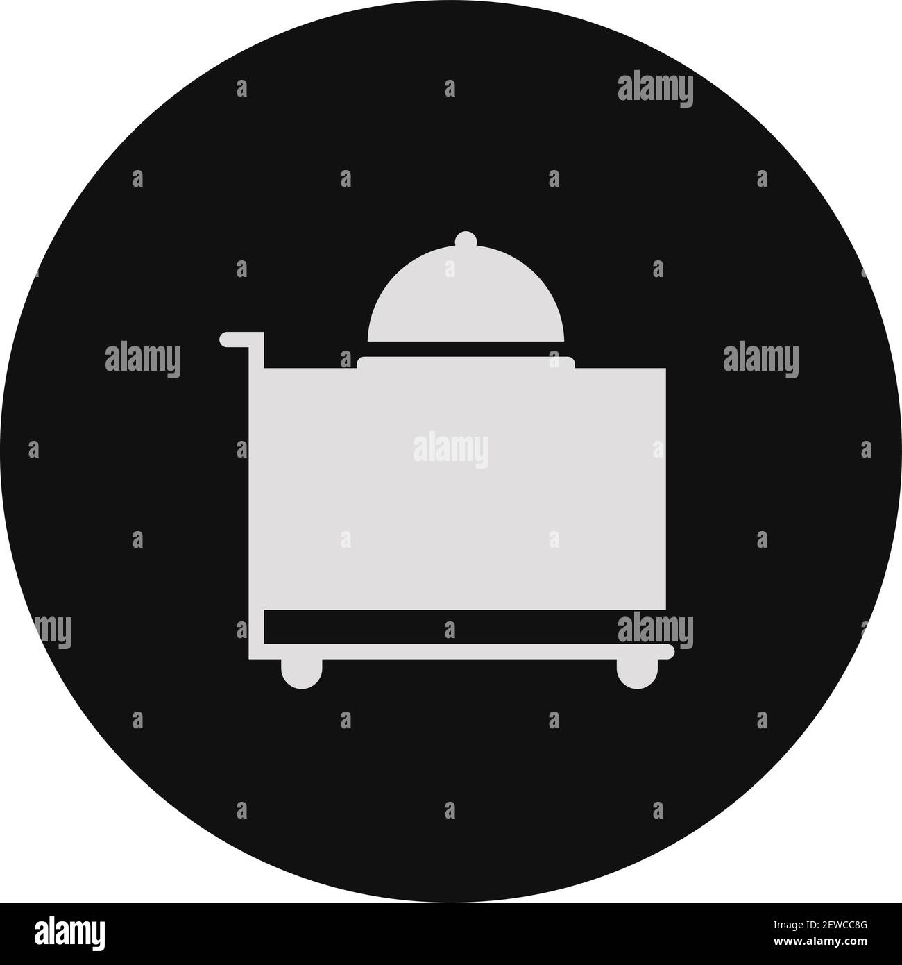 Cena in hotel, illustrazione, vettore su sfondo bianco. Illustrazione Vettoriale