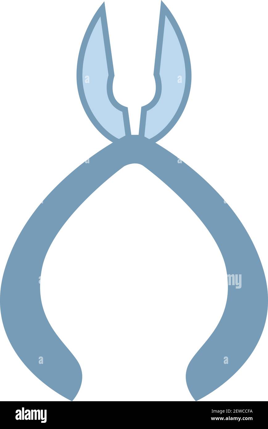 Pinzette dentali, illustrazione, vettore su sfondo bianco. Illustrazione Vettoriale