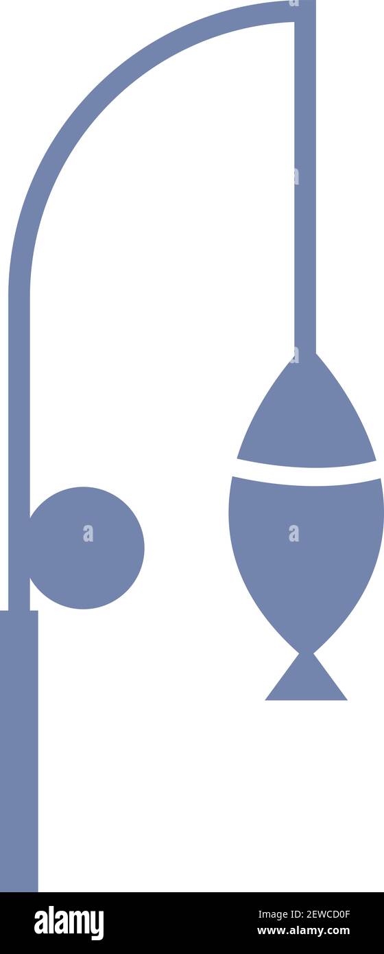 Lago di pesca, illustrazione, vettore su sfondo bianco. Illustrazione Vettoriale