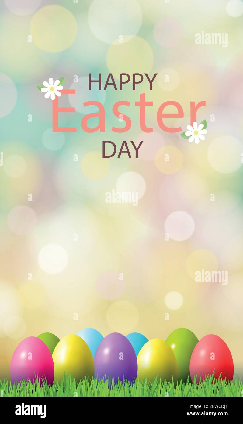 Congratulazioni per la Pasqua ortodossa, bokeh sfondo - Vector illustrazione Illustrazione Vettoriale