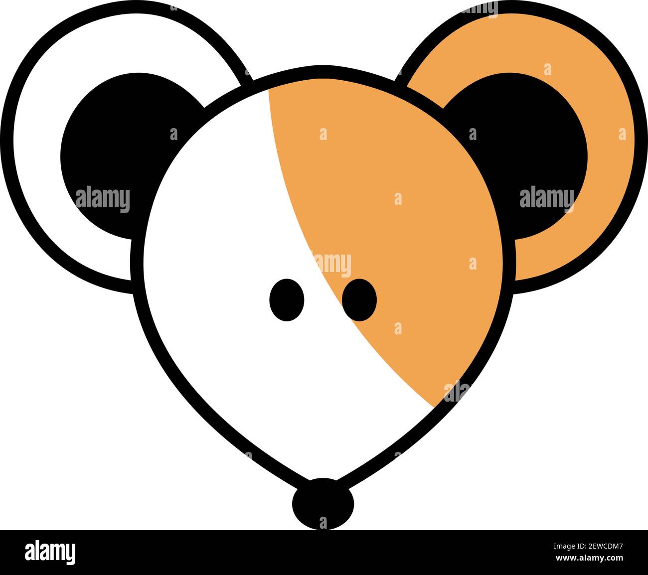 Mouse PET, illustrazione, vettore su sfondo bianco. Illustrazione Vettoriale