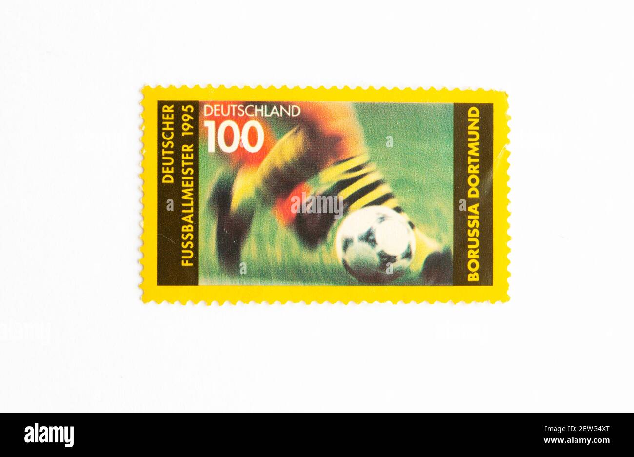 03.03.2021 İstanbul Turchia. GERMANIA OVEST MNH FRANCOBOLLO DEUTSCHE BUNDESPOST 1995 CAMPIONATI DI CALCIO Foto Stock