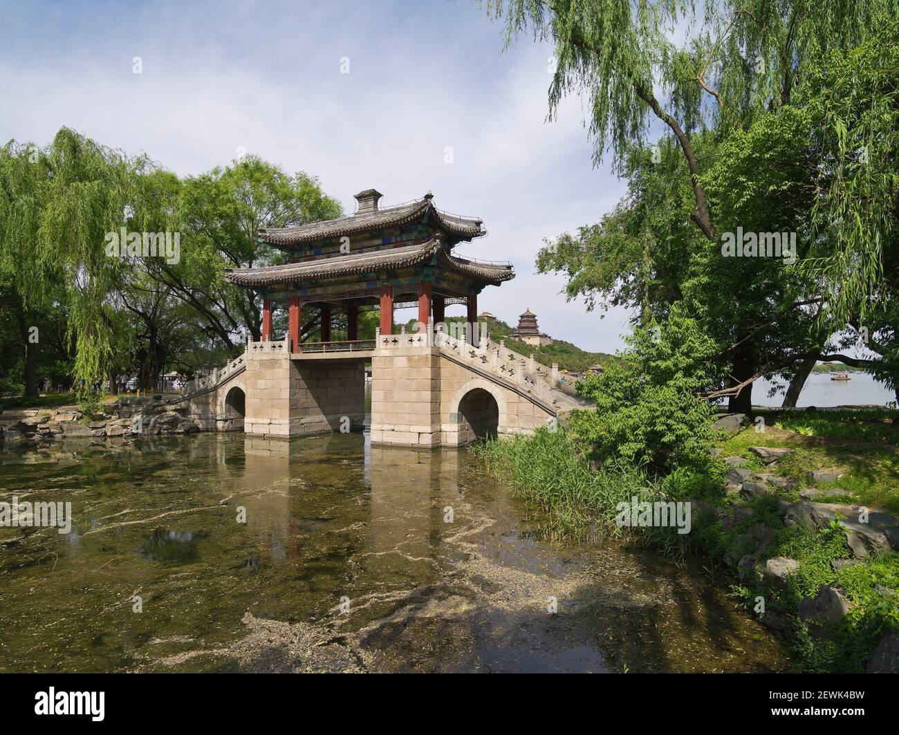 Ponte delle poesie pastorali. Il Palazzo d'Estate. Pechino. Cina. Foto Stock