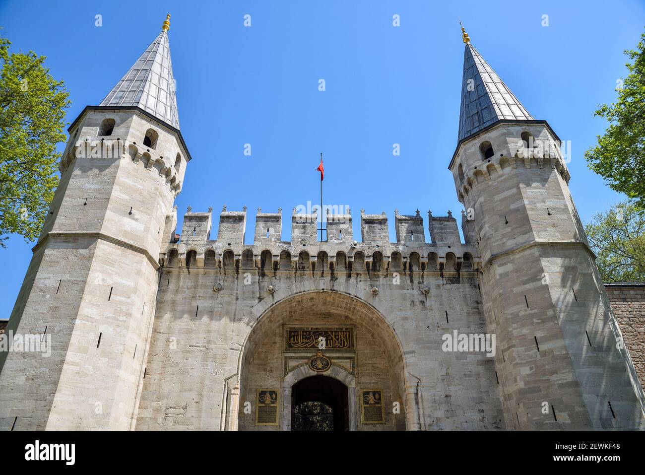 Ingresso principale al Palazzo Topkapi di Istanbul Foto Stock
