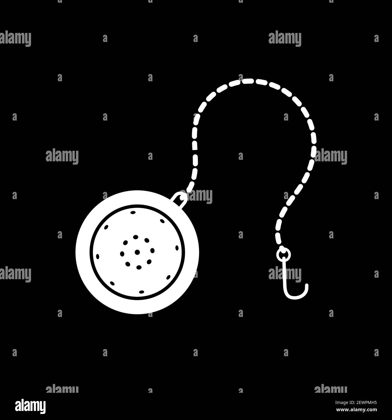 Icona glifo in modalità oscura dell'infusore Illustrazione Vettoriale