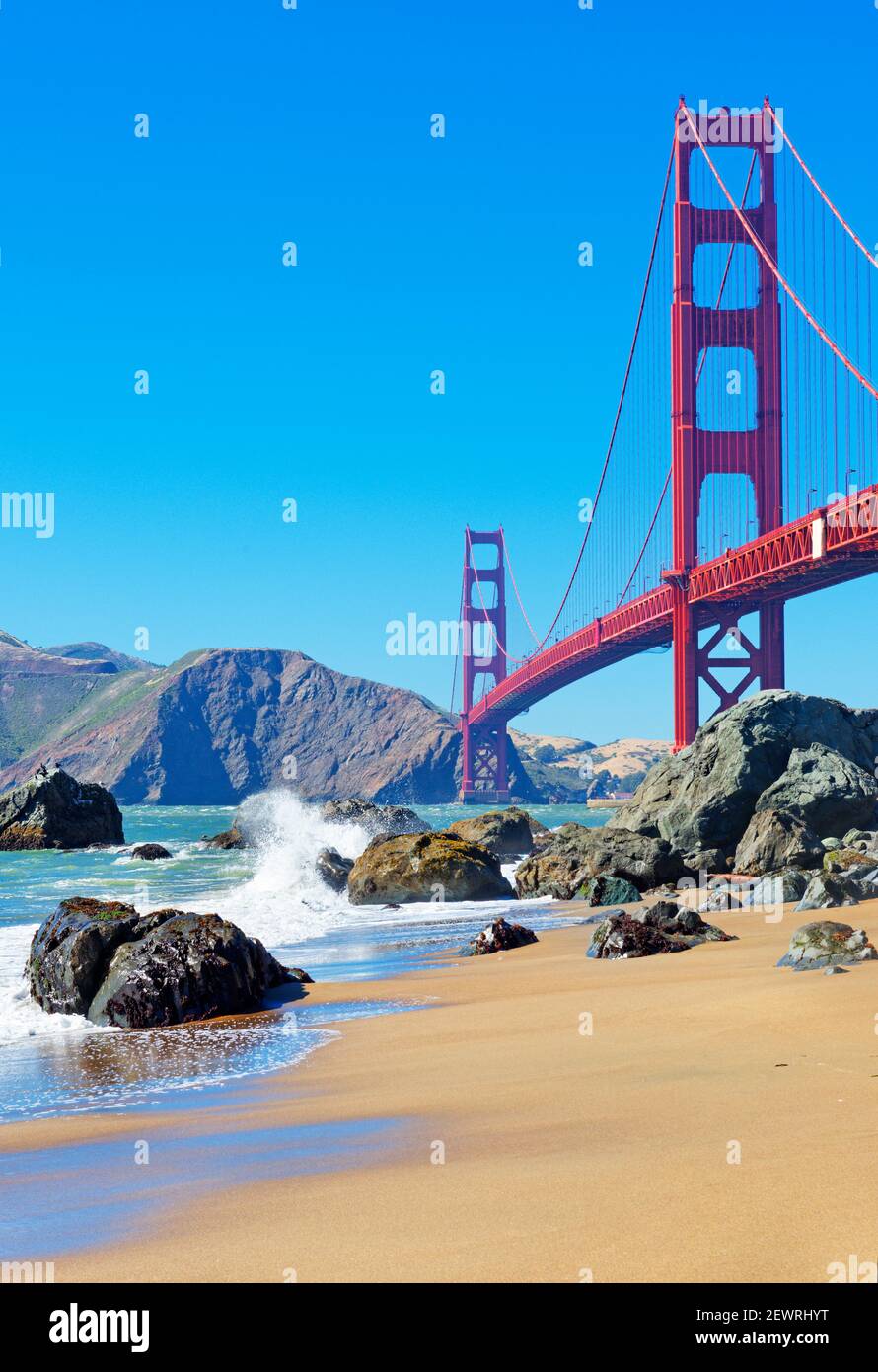 Golden Gate Bridge di San Francisco, California, Stati Uniti d'America, America del Nord Foto Stock