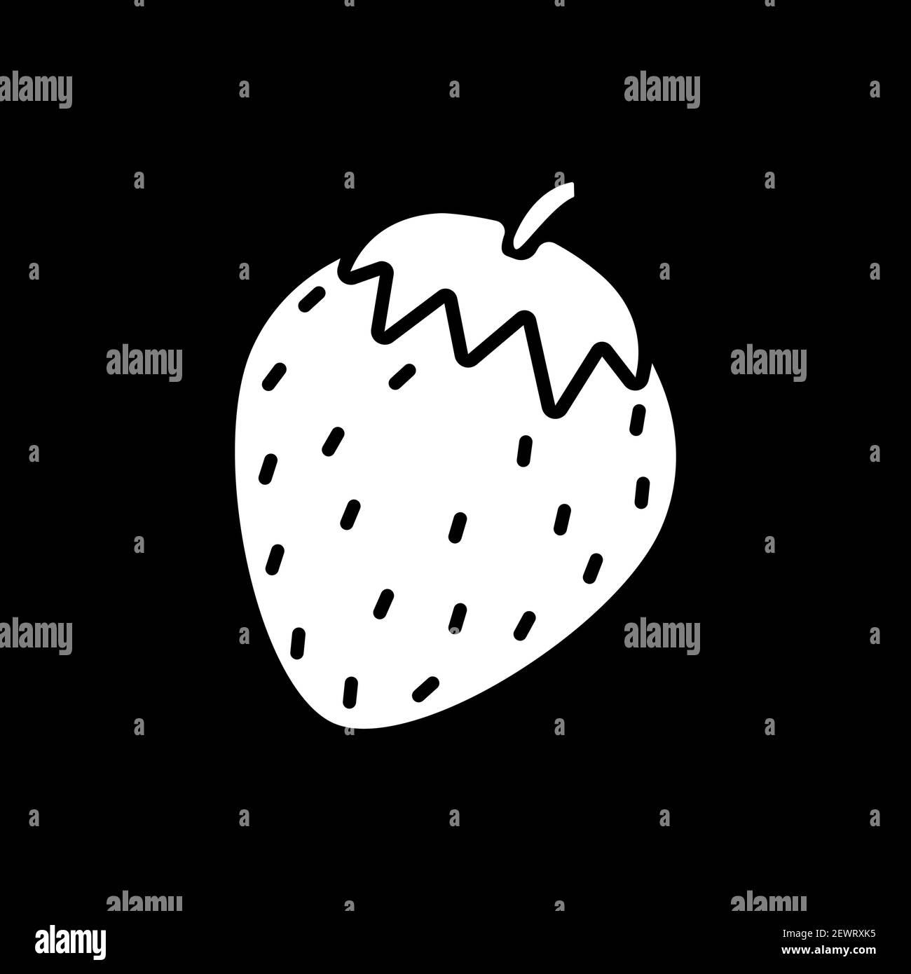 Icona glifo modalità fragola scura Illustrazione Vettoriale