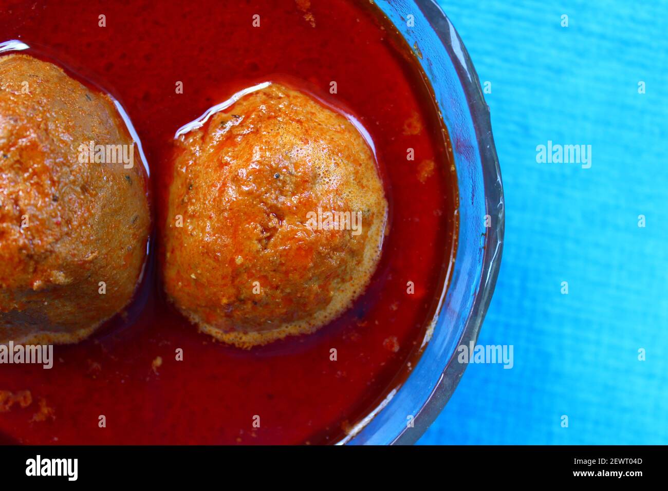Rista di Mutton, piatto tradizionale non vegetariano del Kashmiri Foto Stock