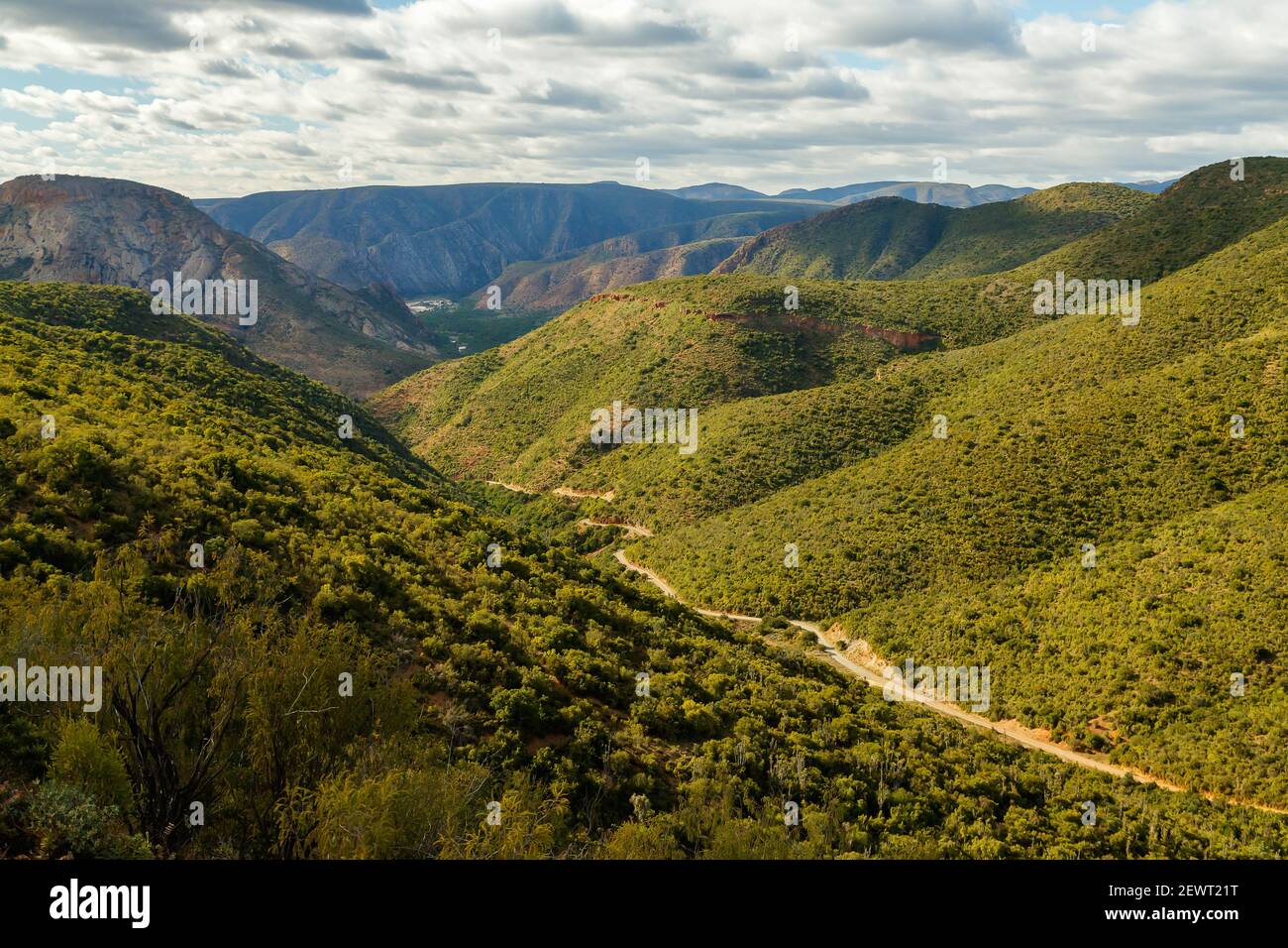 L'inestimabile e remota riserva di Baviaanskloof Sud Africa Foto Stock