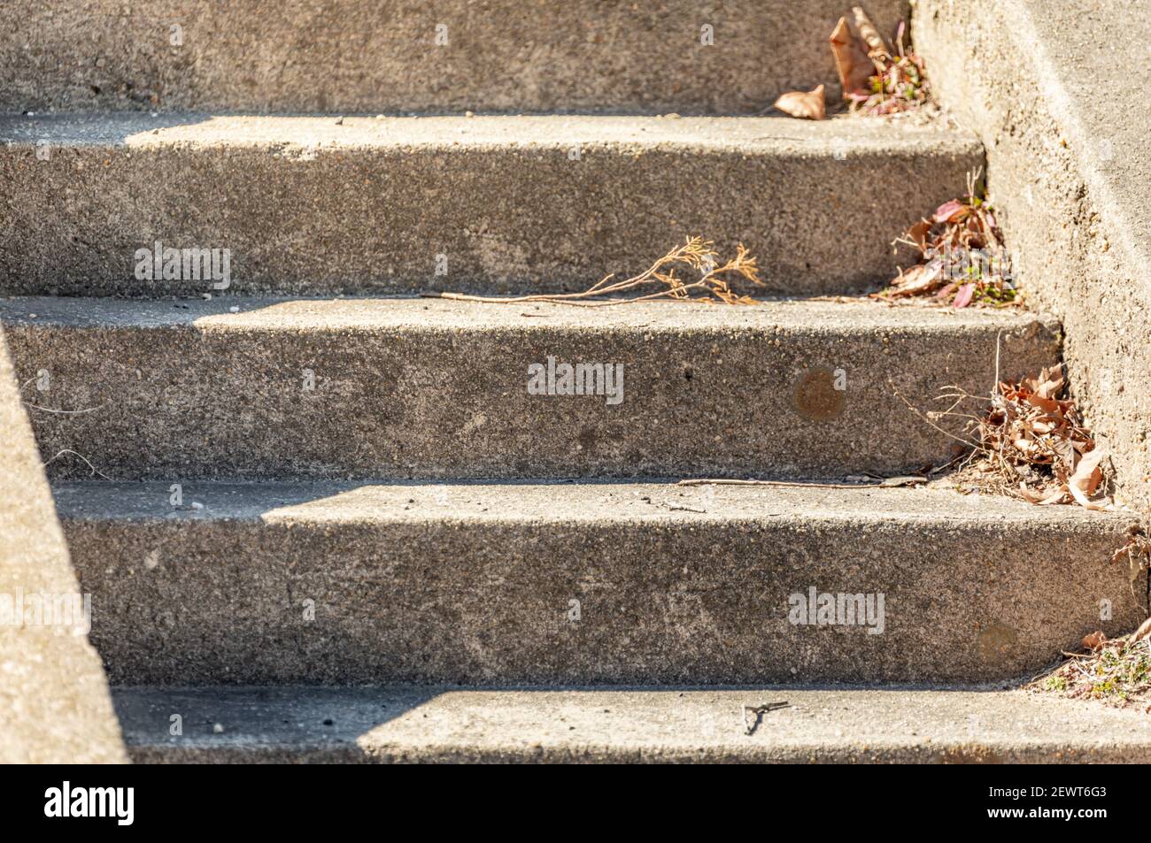 Immagine dettagliata dei gradini di cemento Foto Stock