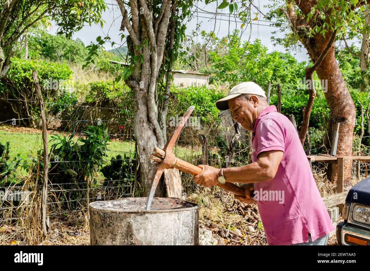 Foratura con Pickax Foto Stock