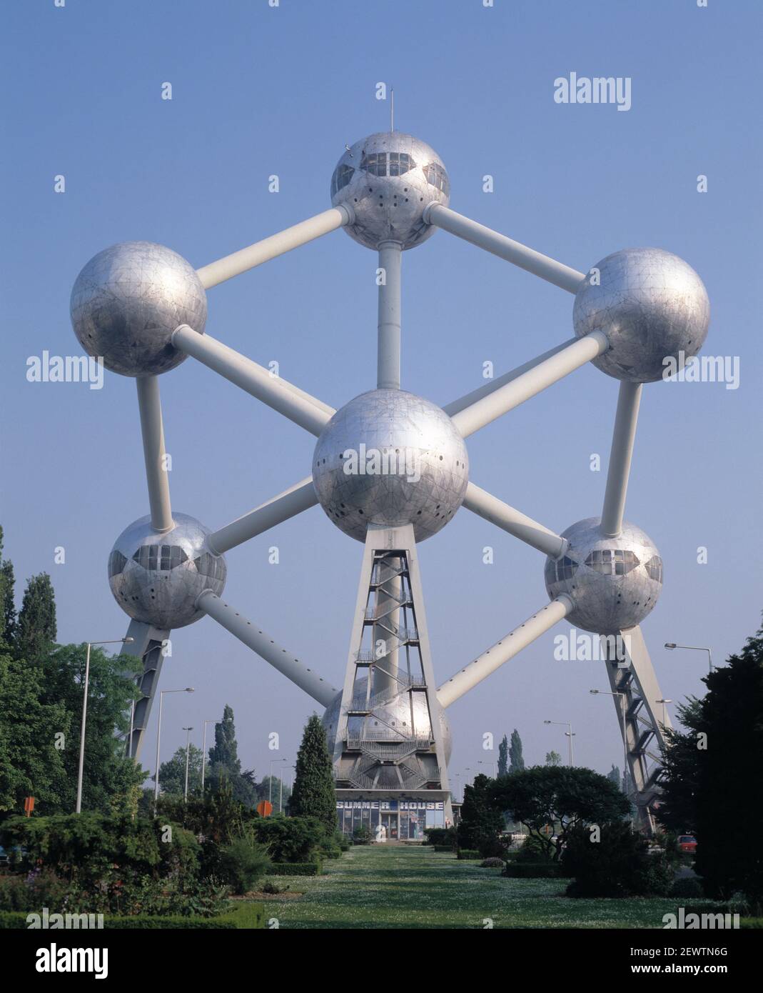 Belgio. Bruxelles. L'Atomium. Foto Stock