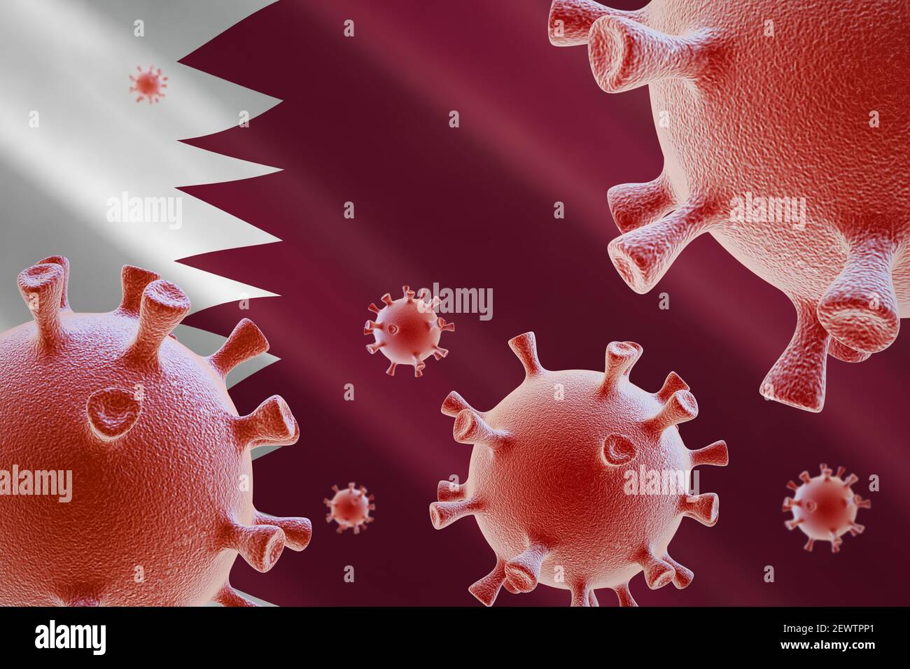 Coronavirus in Qatar Foto Stock