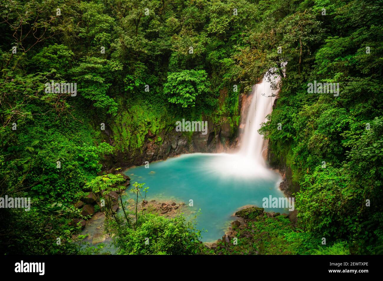 Cascate di Rio Celeste in Costa Rica (Parco Nazionale del Vulcano Tenorio) Foto Stock