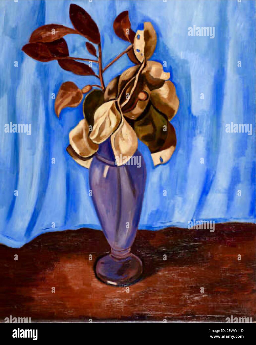 L'opera d'arte di Marsden Hartley intitolata Purple Vase dal 1925. Foto Stock