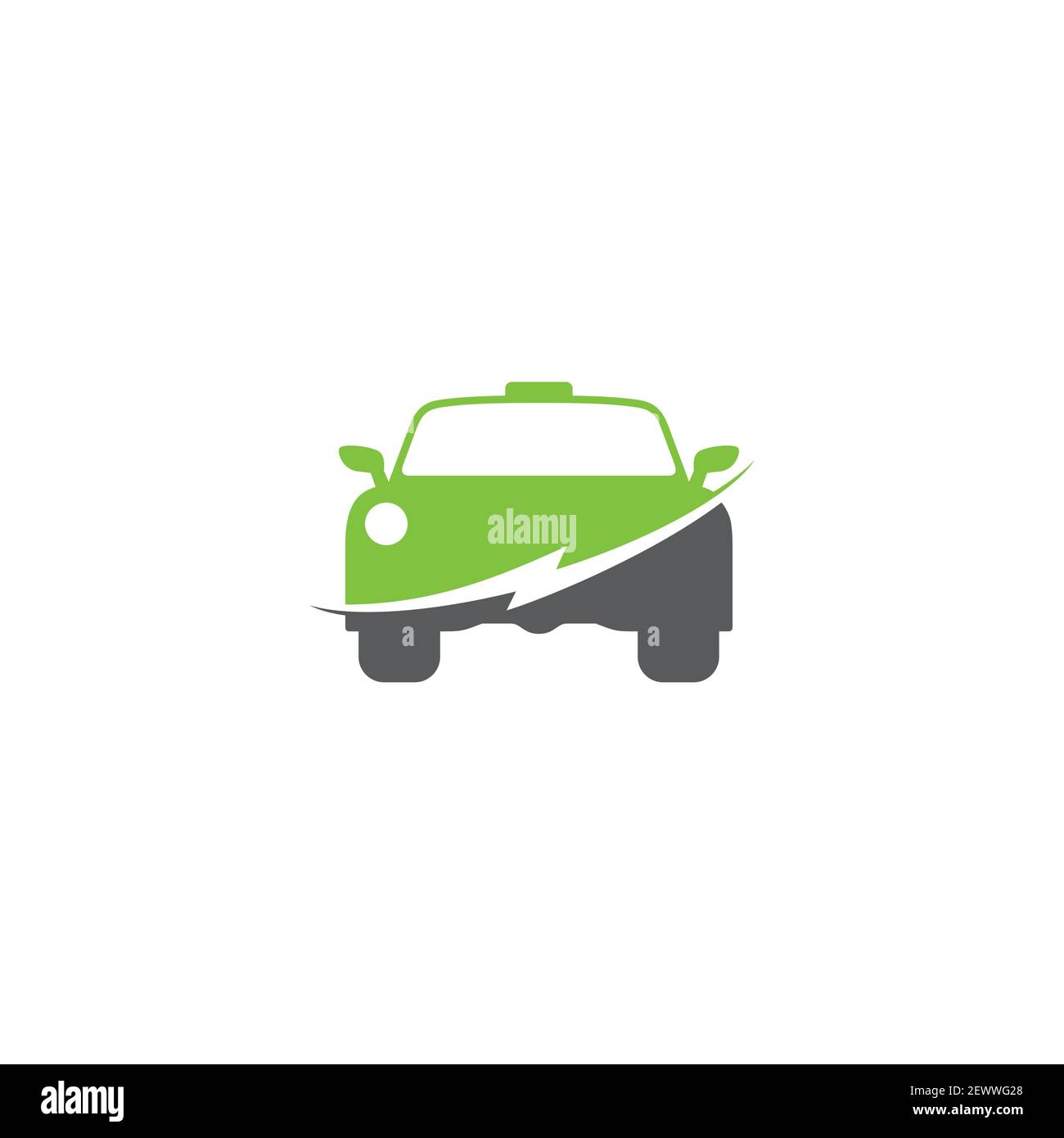 Icona auto elettrica isolata su sfondo bianco dalla collezione di ecologia. Icona auto elettrica simbolo di auto elettrica moderna e alla moda. Illustrazione vettoriale e Illustrazione Vettoriale