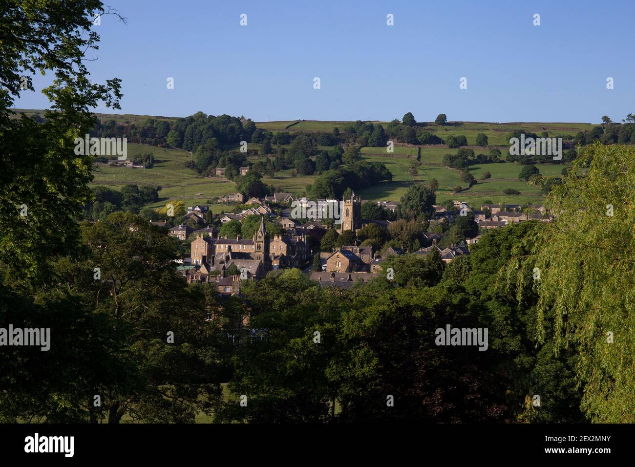 Pateley Bridge Village a West Riding of Yorkshire Dales National Parco Inghilterra Foto Stock