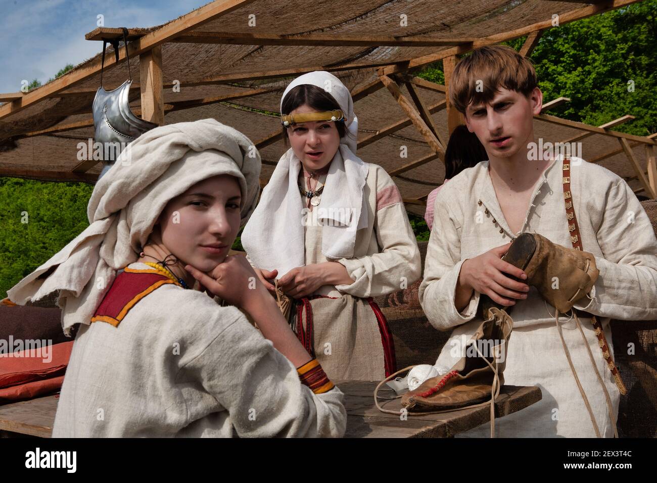 Ricostruzioni storiche. Foto Stock