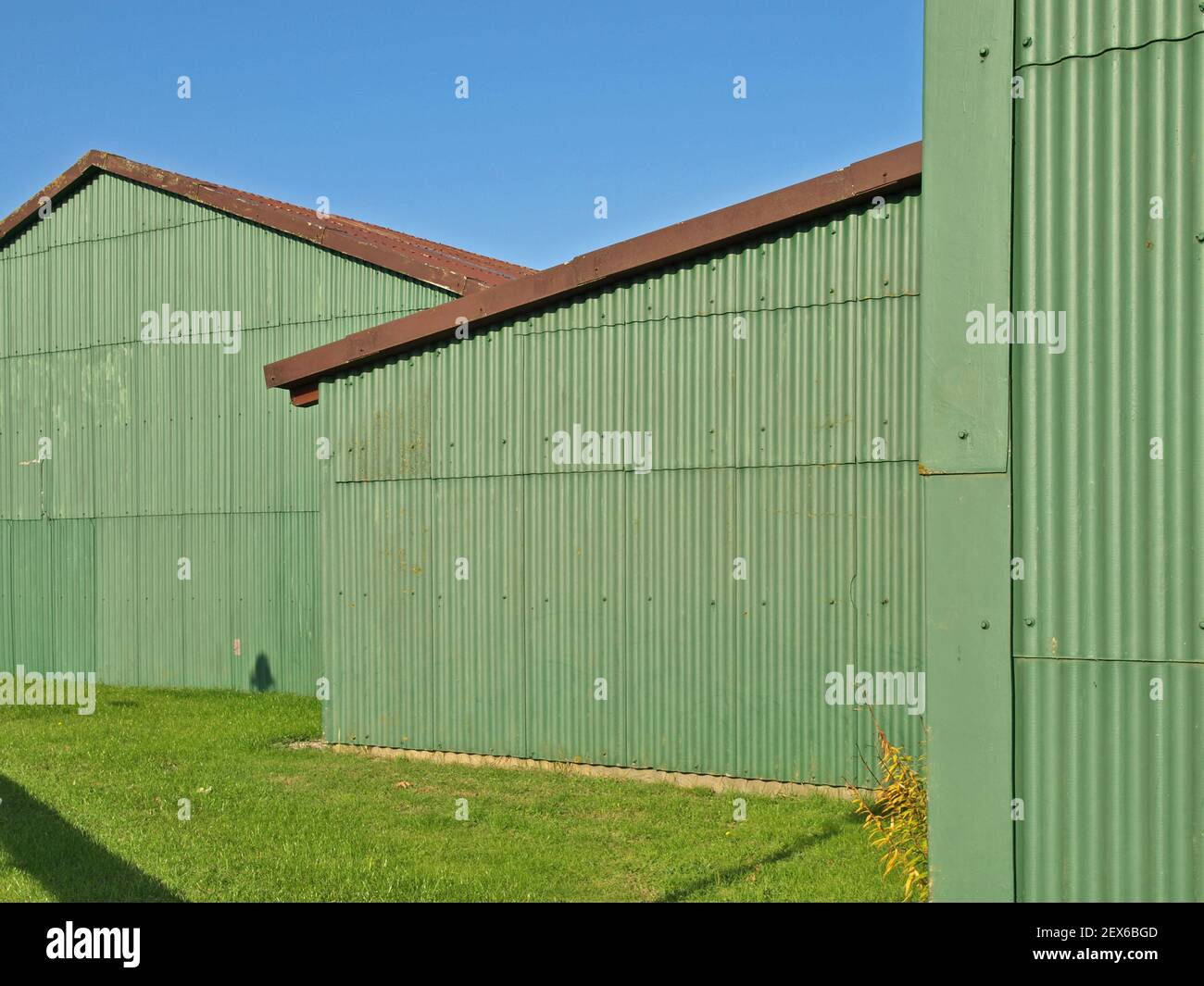 Boathouses a Munkmarsch Marina, Germania Foto Stock