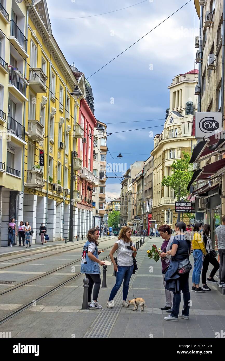 via di Sofia. Bulgaria Foto Stock