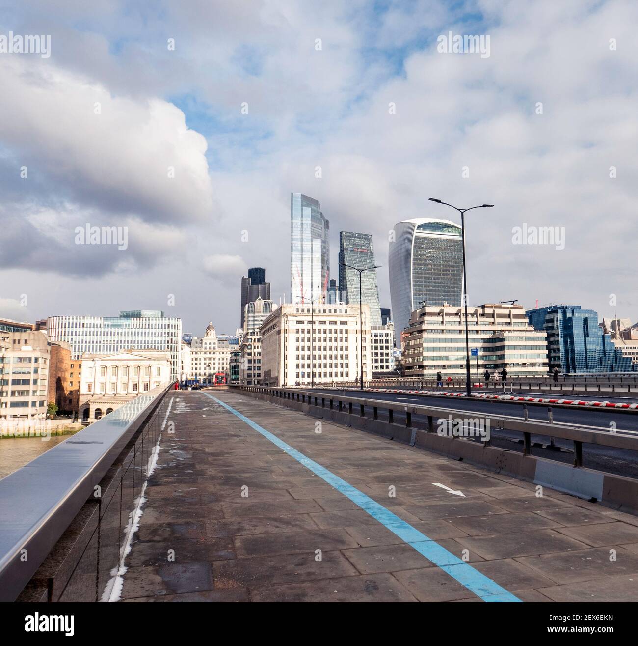 Capitale di Londra durante il blocco invernale 2021 nel Regno Unito. Foto Stock