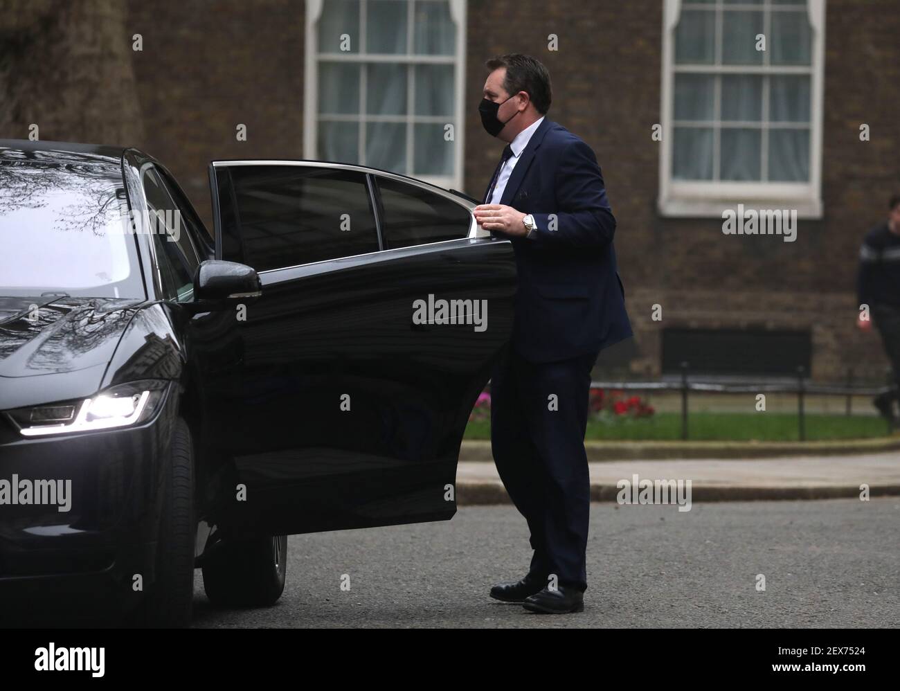 Londra, Regno Unito. 03 marzo 2021. Il capo frusta Mark Spencer arriva al numero 10 di Downing Street. Budget Day, Downing Street, Westminster, Londra, 3 marzo, 2021. Credit: Paul Marriott/Alamy Live News Foto Stock