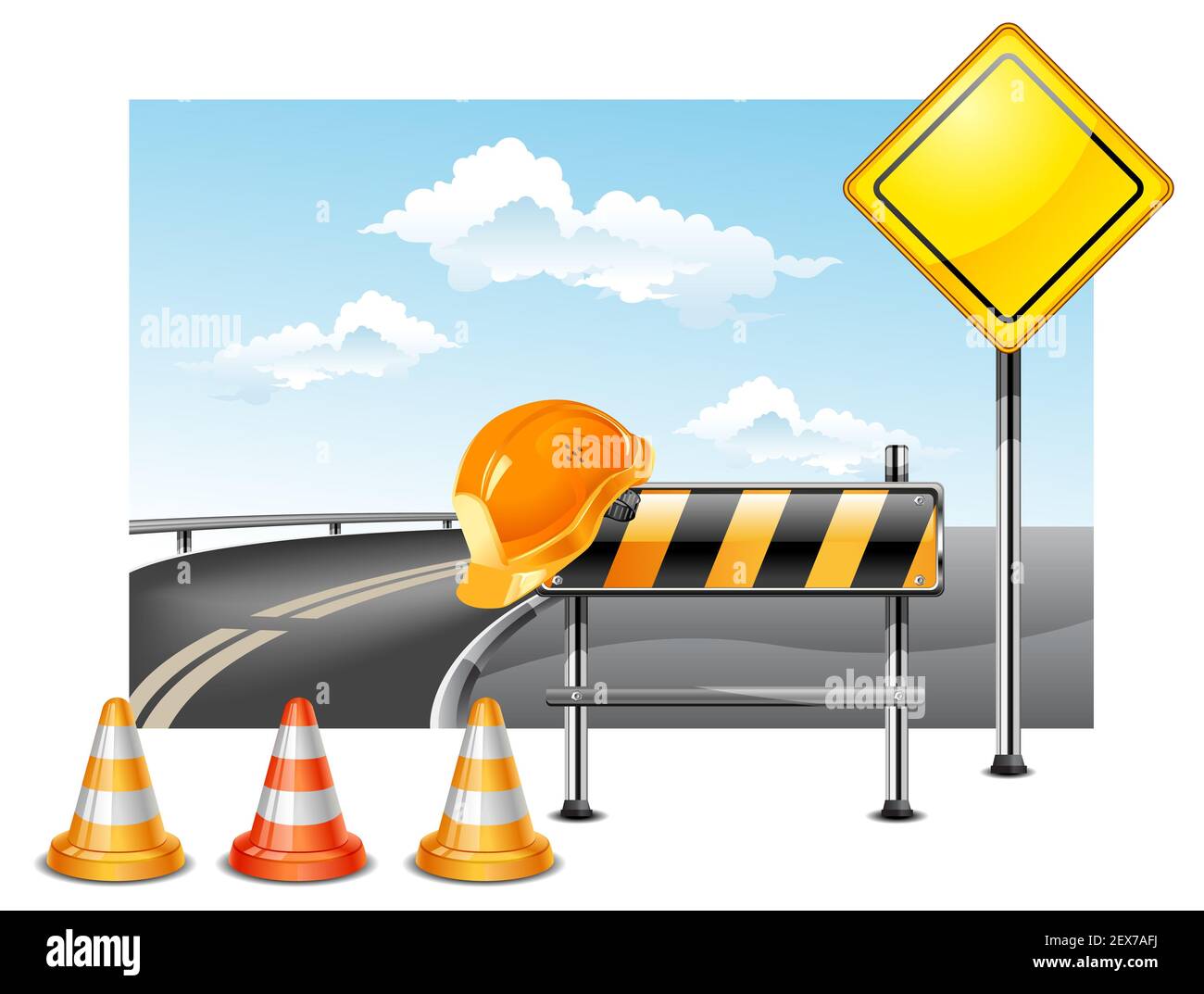 Strada in costruzione Foto Stock