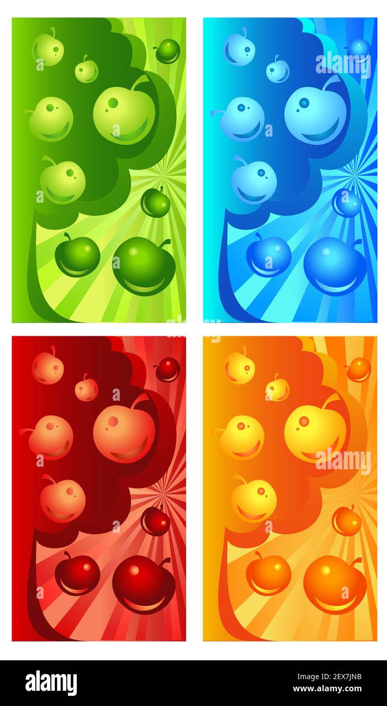 Colore mela-albero Foto Stock