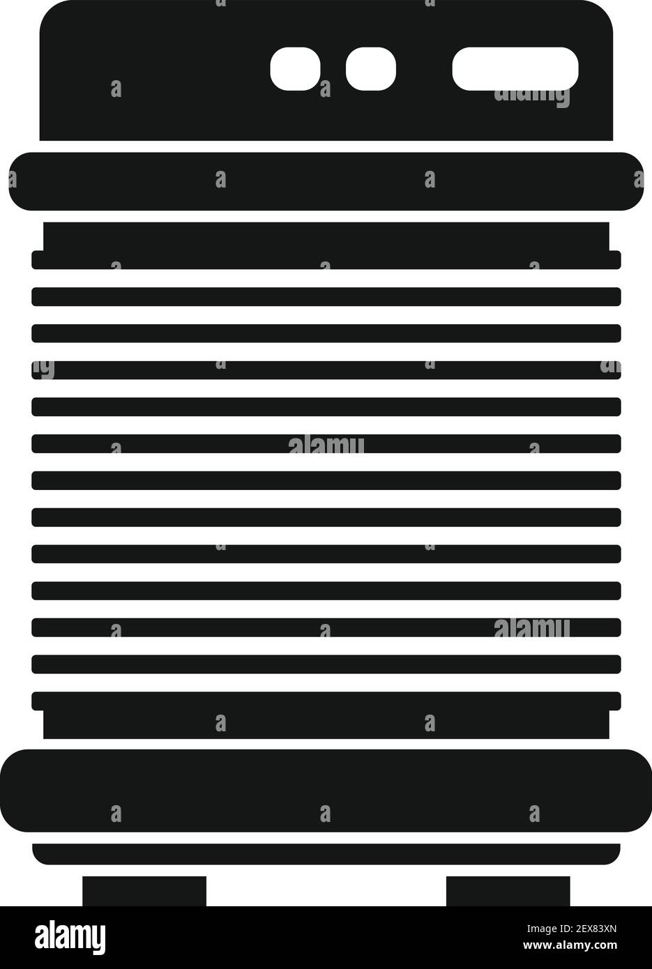 Icona di ventilazione del calore, stile semplice Illustrazione Vettoriale
