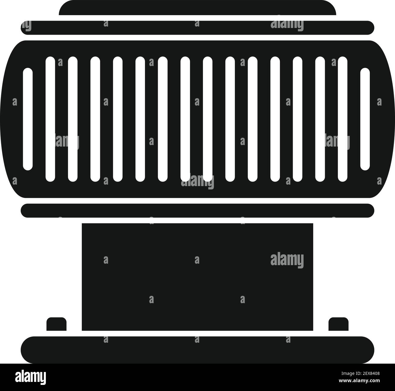 Icona del filtro di ventilazione, stile semplice Illustrazione Vettoriale