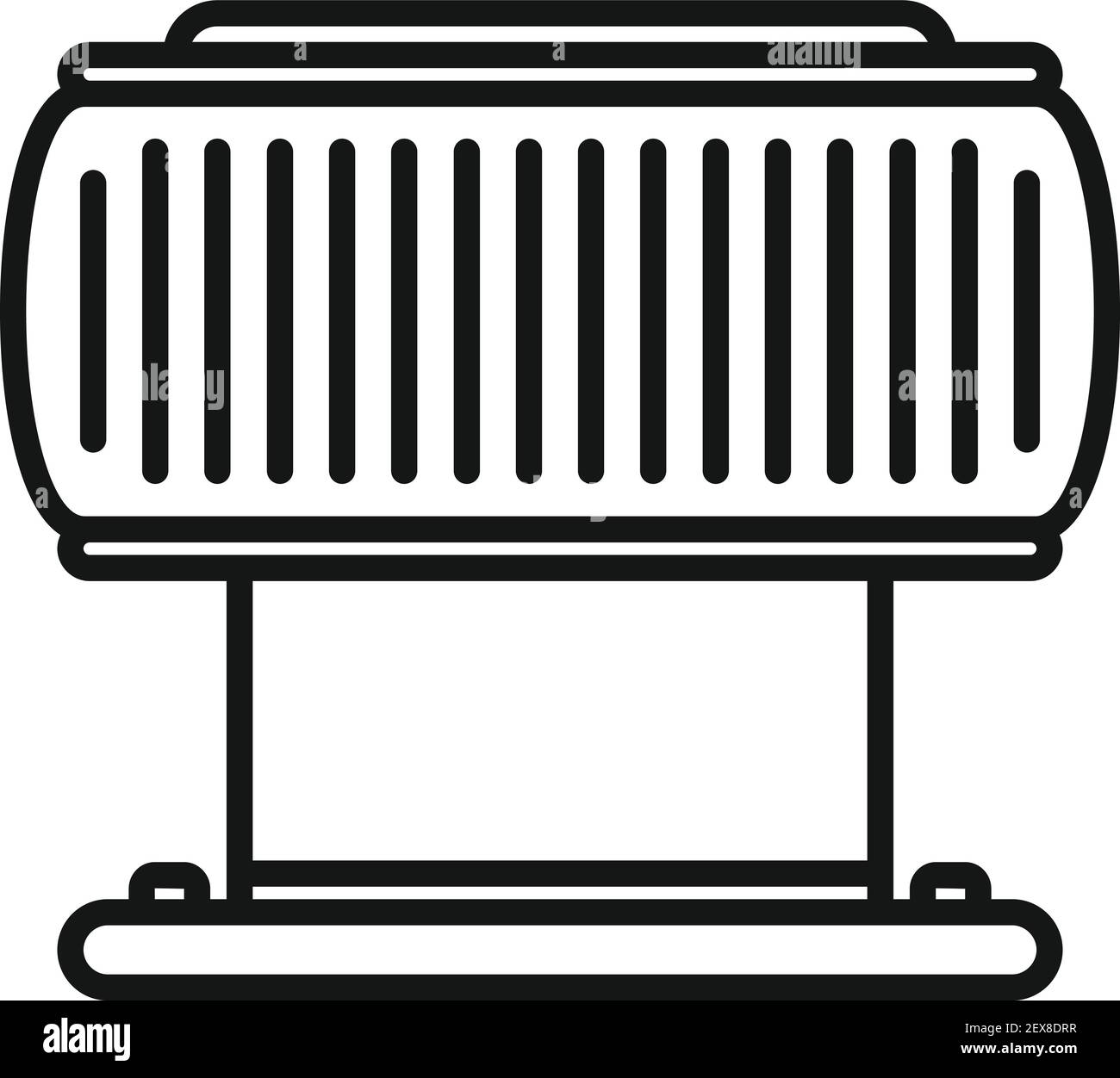 Icona del filtro di ventilazione, stile contorno Illustrazione Vettoriale