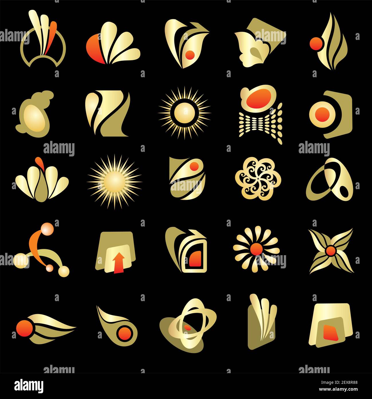 Set di logo Foto Stock