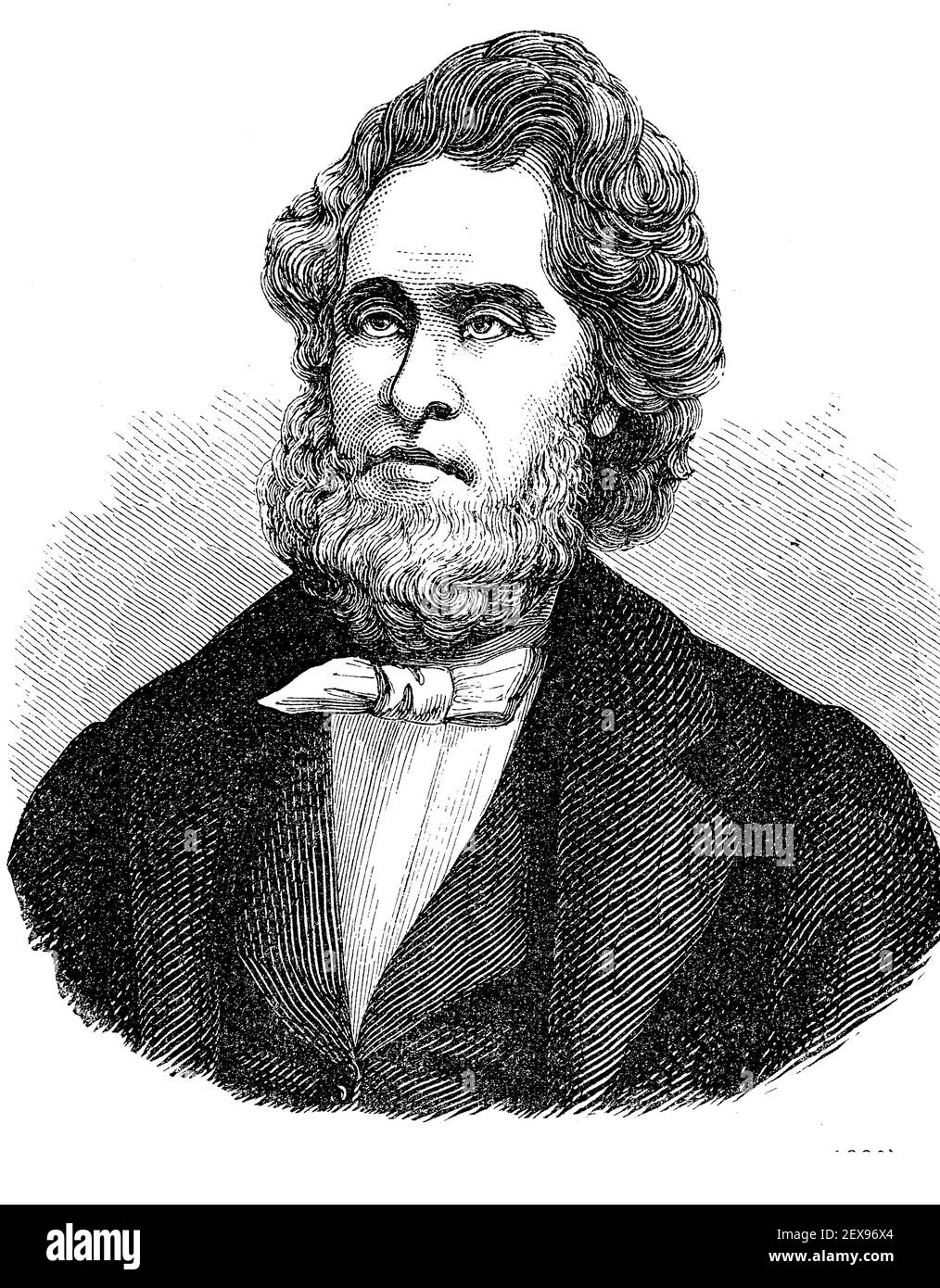 Jules Claude Gabriel Favre, 21 marzo 1809 - 19 gennaio 1880, politico francese. Dal 1870 al 1871 è stato ministro degli Esteri nel governo della difesa nazionale / Jules Claude Gabriel Favre, 21. März 1809 - 19. Januar 1880, ein Französischer Politiker. Von 1870 bis 1871 war er Außenminister in der Regierung der nazionalen Verteidigung, Historisch, storico, digitale riproduzione migliorata di un originale del 19 ° secolo / digitale Reproduktion einer Originalvortlage aus dem 19. Jahrhundert, Foto Stock