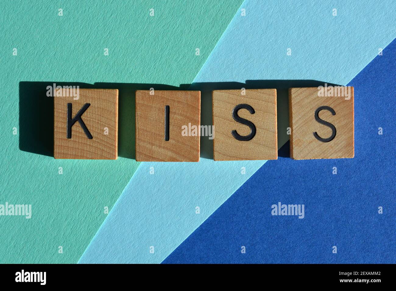 KISS Internet slang acronimo di Keep IT Simple stupido Foto Stock
