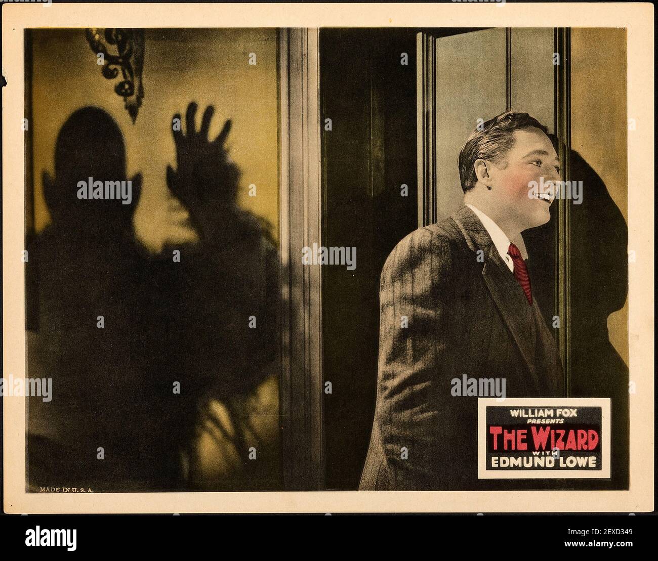 Biglietto d'ingresso per il mago con Edmund Lowe. Poster/foto di film horror vecchio e vintage. 1927. Foto Stock