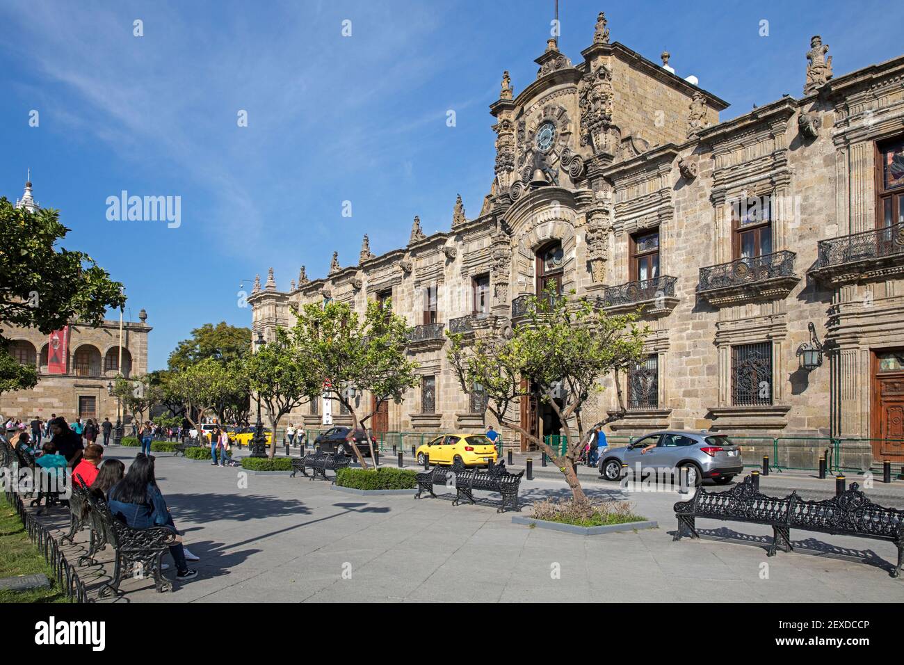 17 ° secolo municipio / Palacio Municipal de Guadalajara nella città Guadalajara, Jalisco, Messico Foto Stock
