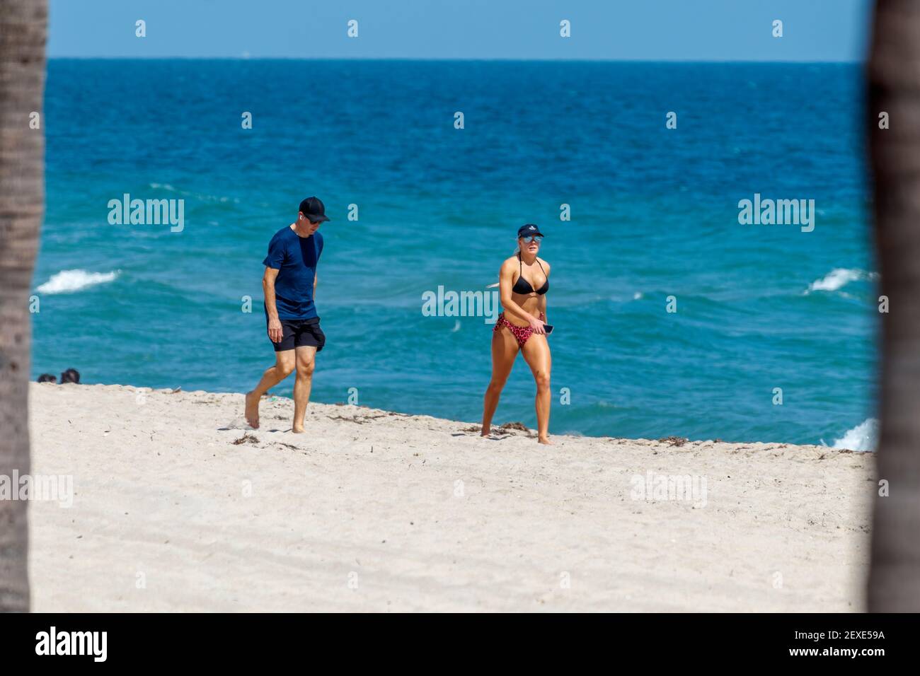 Spring Break 2021 sulla spiaggia di Fort Lauderdale Foto Stock